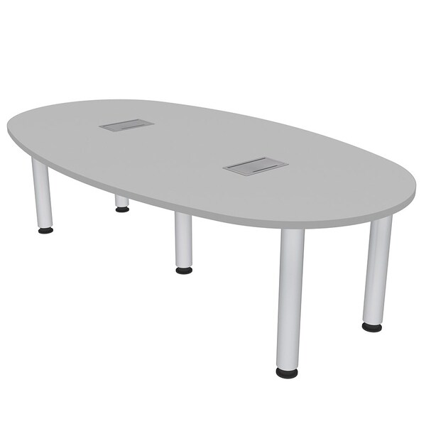 45.25 in W, 84 in L, 29 in H, Engineered Wood Top, Grey